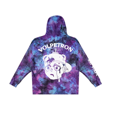 RAY VOLPE - VOLPETRON FACE MELT TIE DYE HOODIE